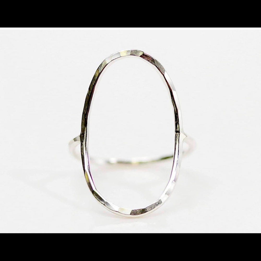 Handmade Amy Waltz Ellipse Ring- sterling silver